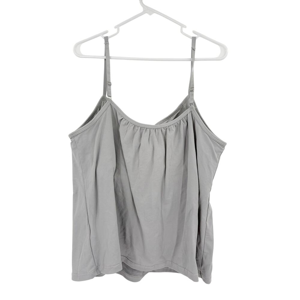 LILYBRAS Bralette Top Tank Size XL Gray Built in Bra w/ Bust Pads - Picture 5 of 5